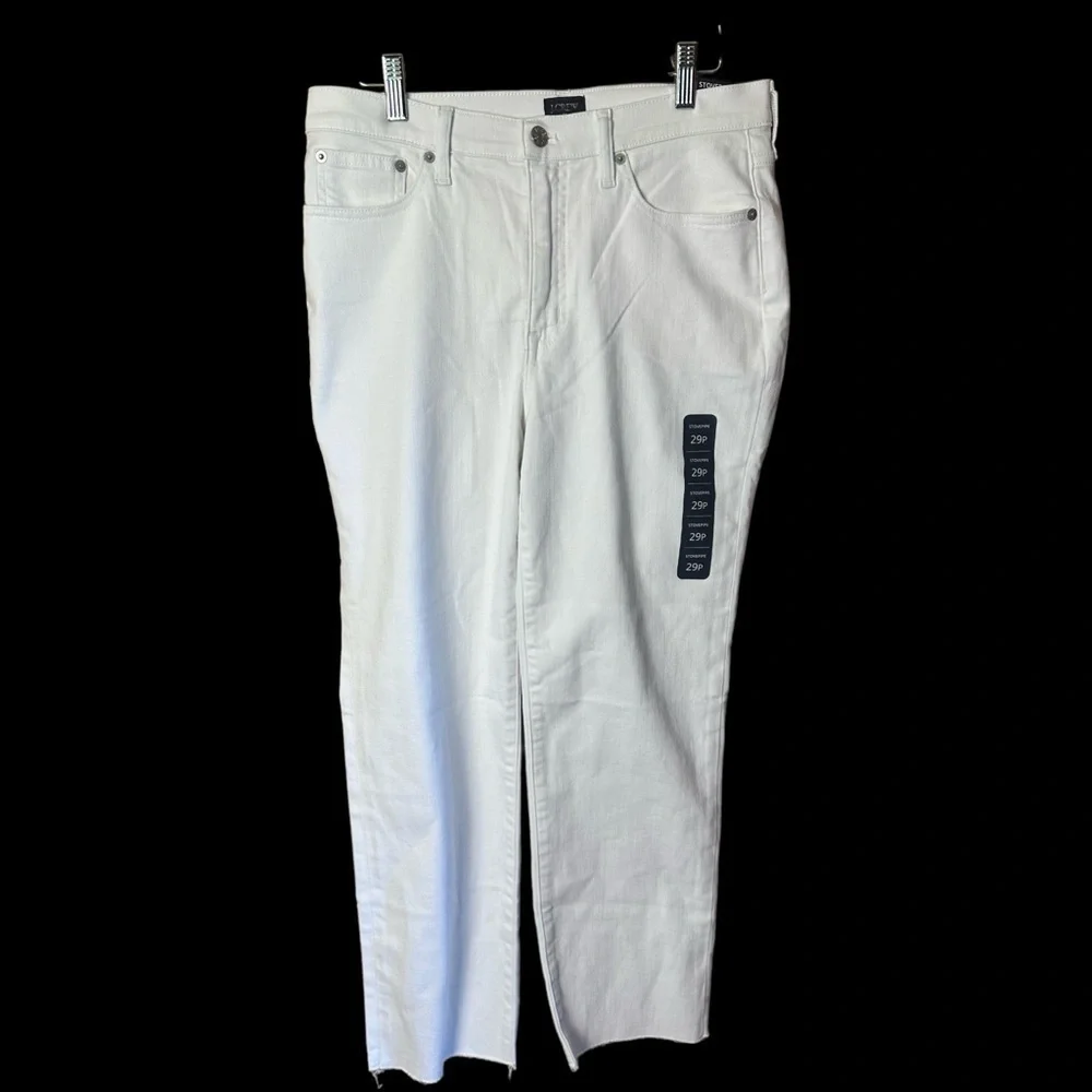 J Crew White Stovepipe Straight Jeans 29 Petite